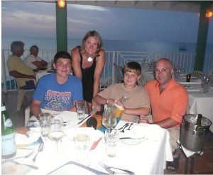 Jared, Parker, Alex, Lisa, Cayman Islands, 2007